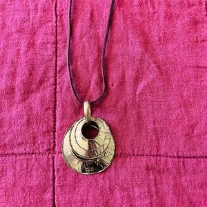 A Wooden Pendant Necklace. Handmade, Vintage, Boho Chic and Hippie Style.